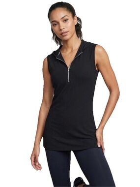 Capsule 121 Zip Up Long Collar Women’s Black Tank Top Size Medium